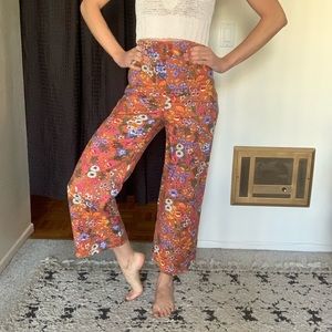 Anthropologie Floral Pants